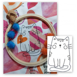 Stickdatei - Cute Doodle Cat 10 Appli